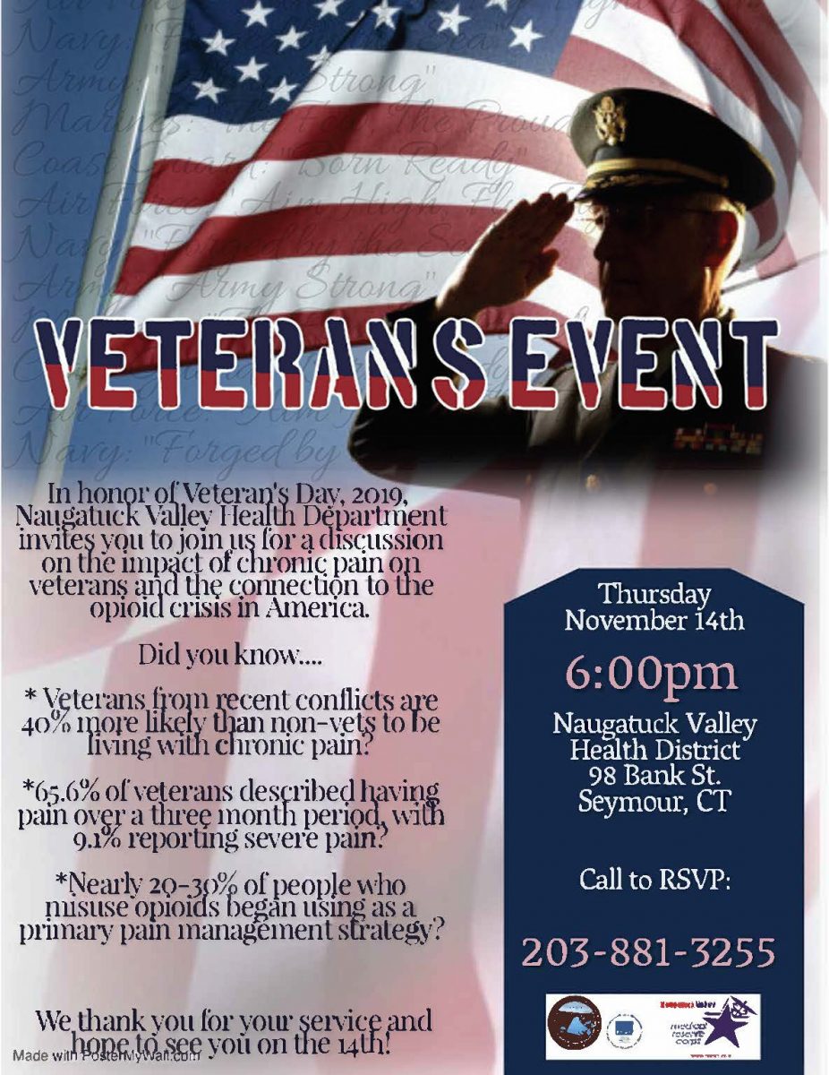 Veterans Event: Chronic Pain Management - Naugatuck Valley Health District