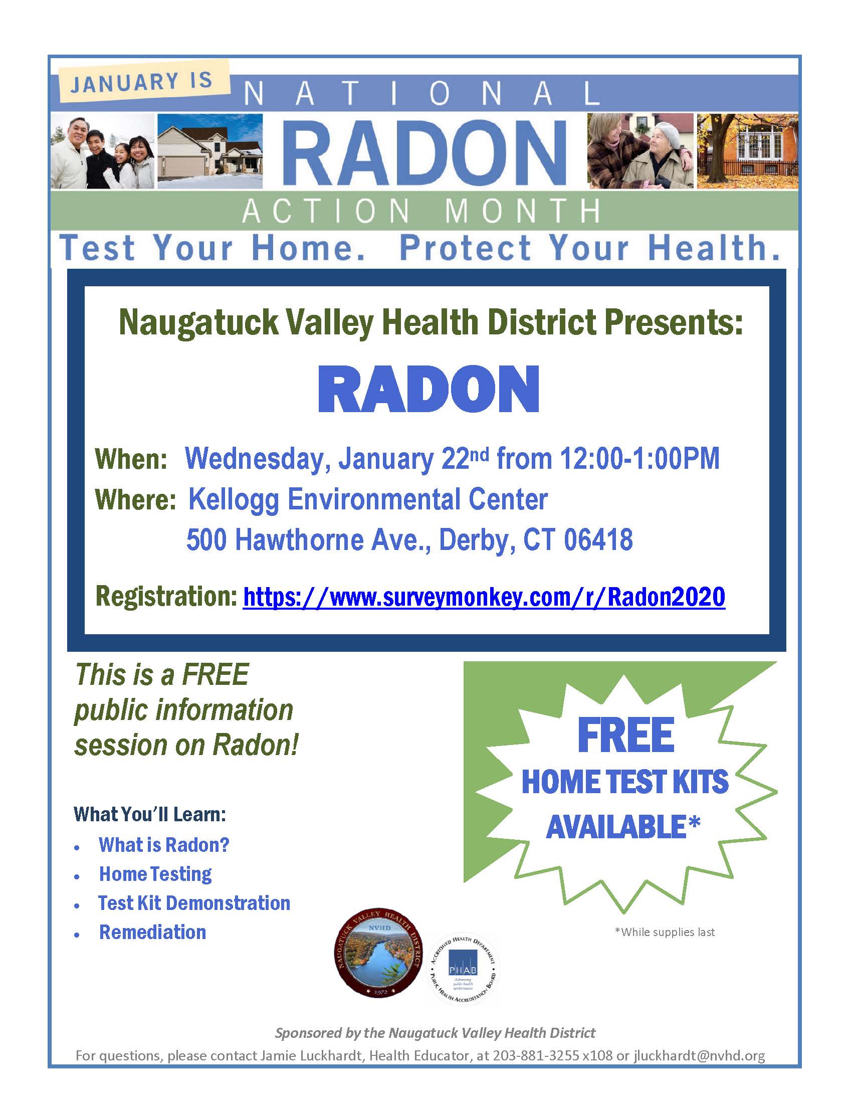 Radon Action Month Naugatuck Valley Health District